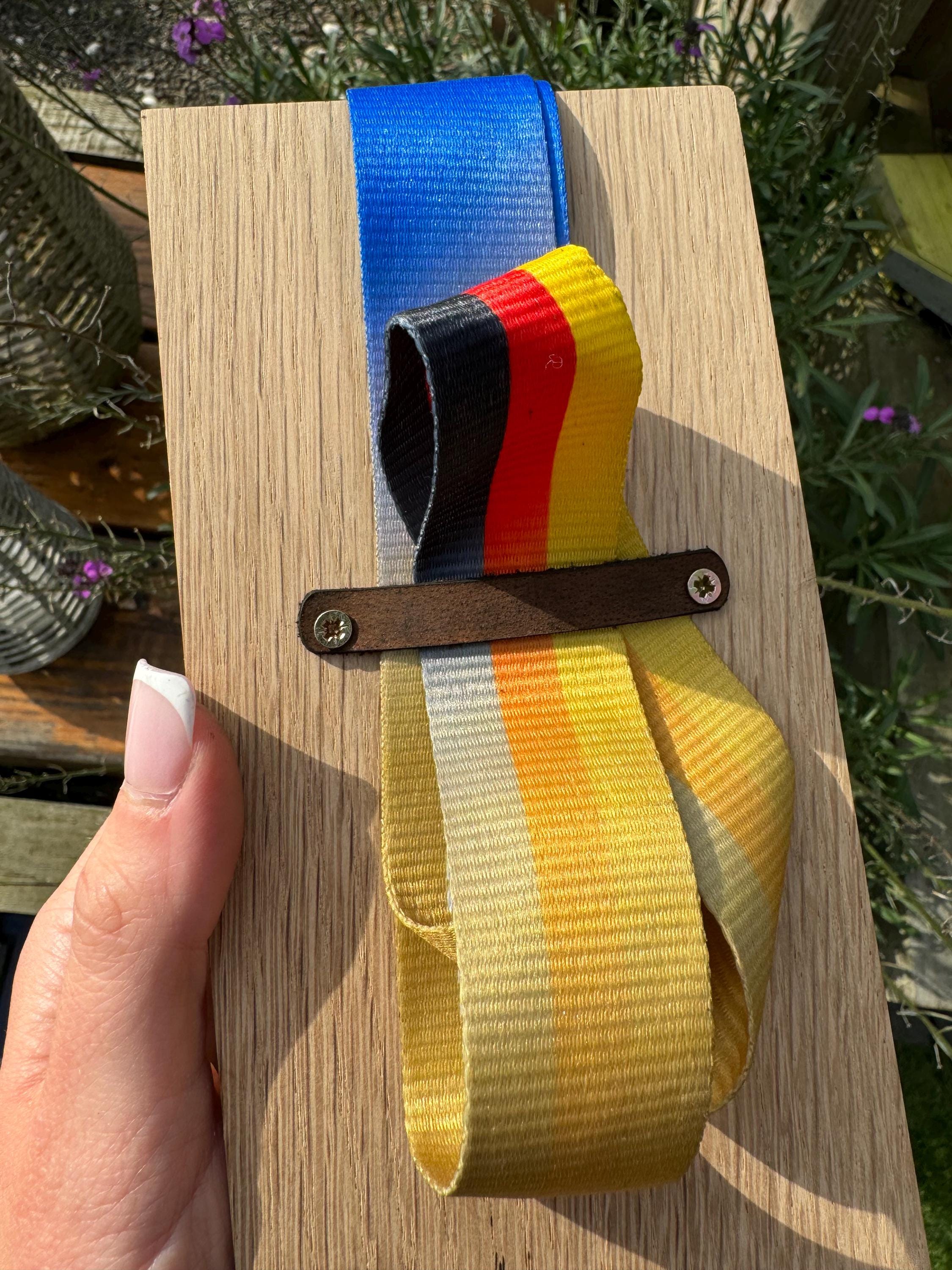 Berlin Marathon Trophy Made From Solid Oak Engraved and Personalised With Your Chosen Words