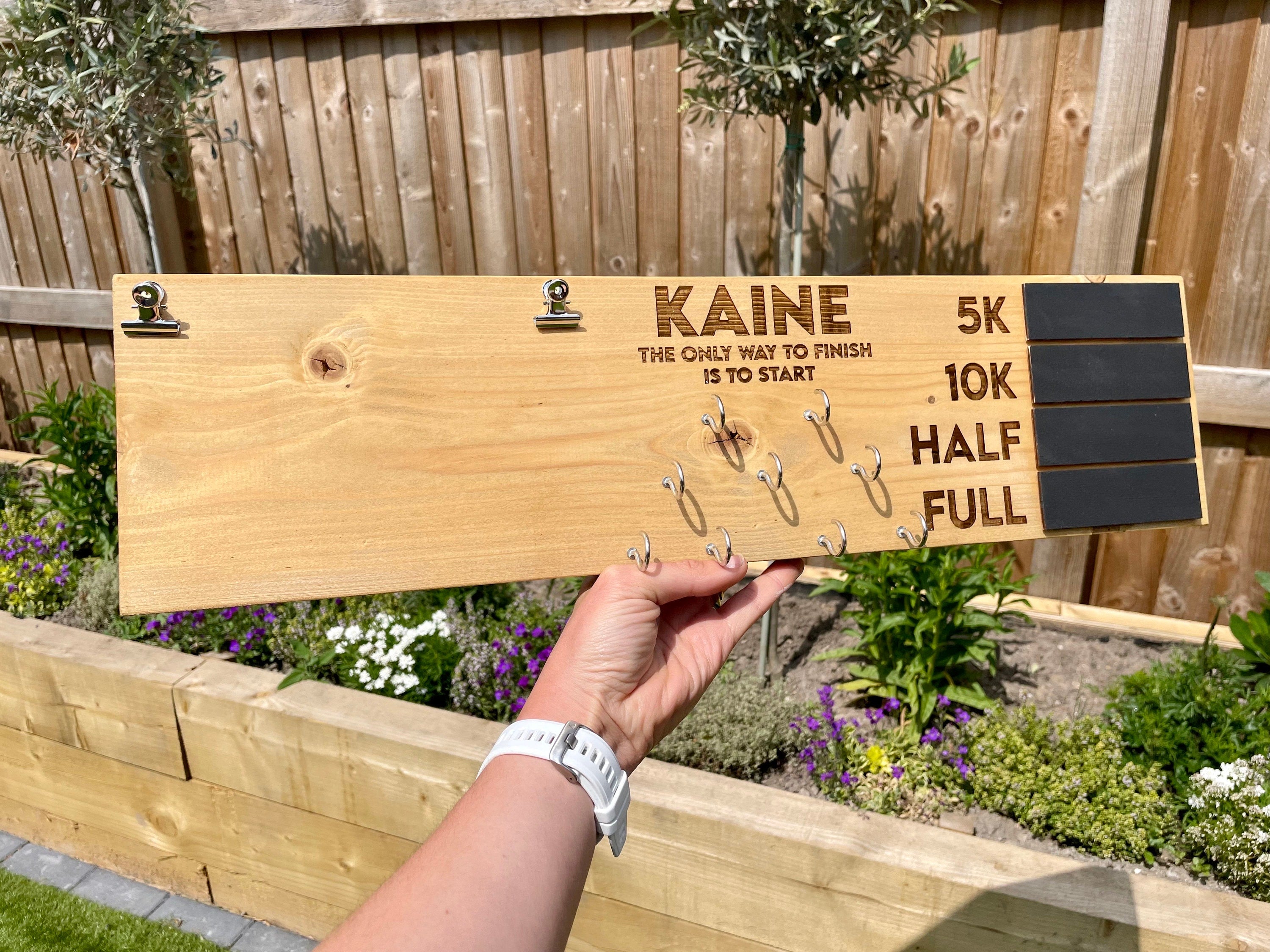 Medal Hanger for PB’s Chalk Board Bib Hanger Running Marathon Gift Ultra Marathon London Manchester