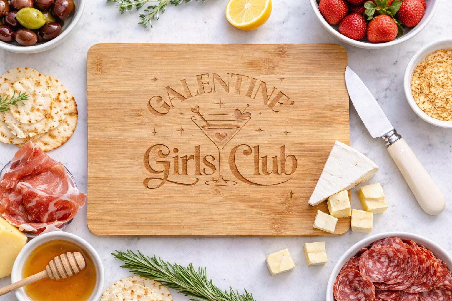 Galentines Valentines | Girls Night | Charcuterie Board | Chopping Board | Serving | Engraved Wood