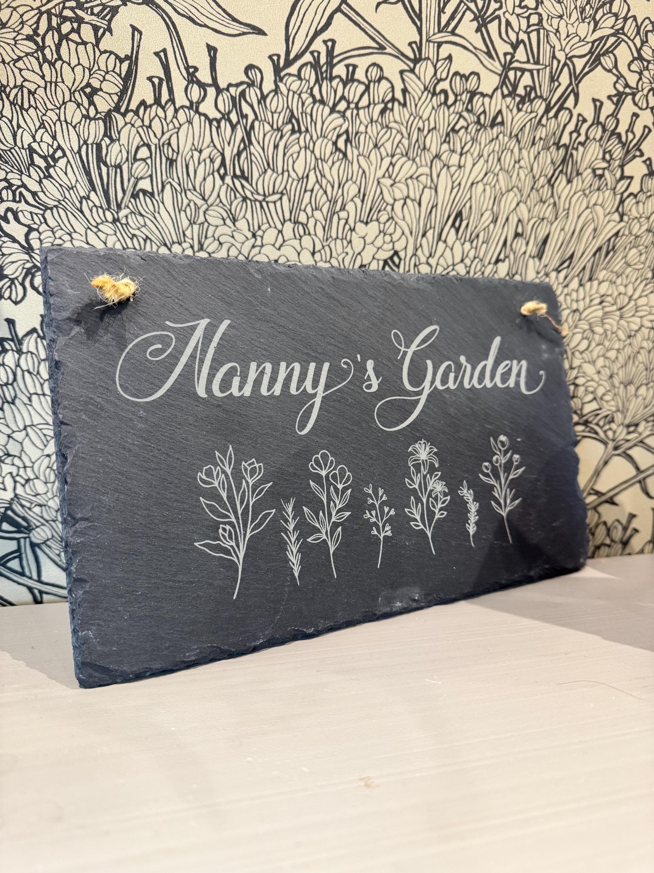 Nanny’s Garden Slate Mother’s Day Gift Wildflower Garden Ornament