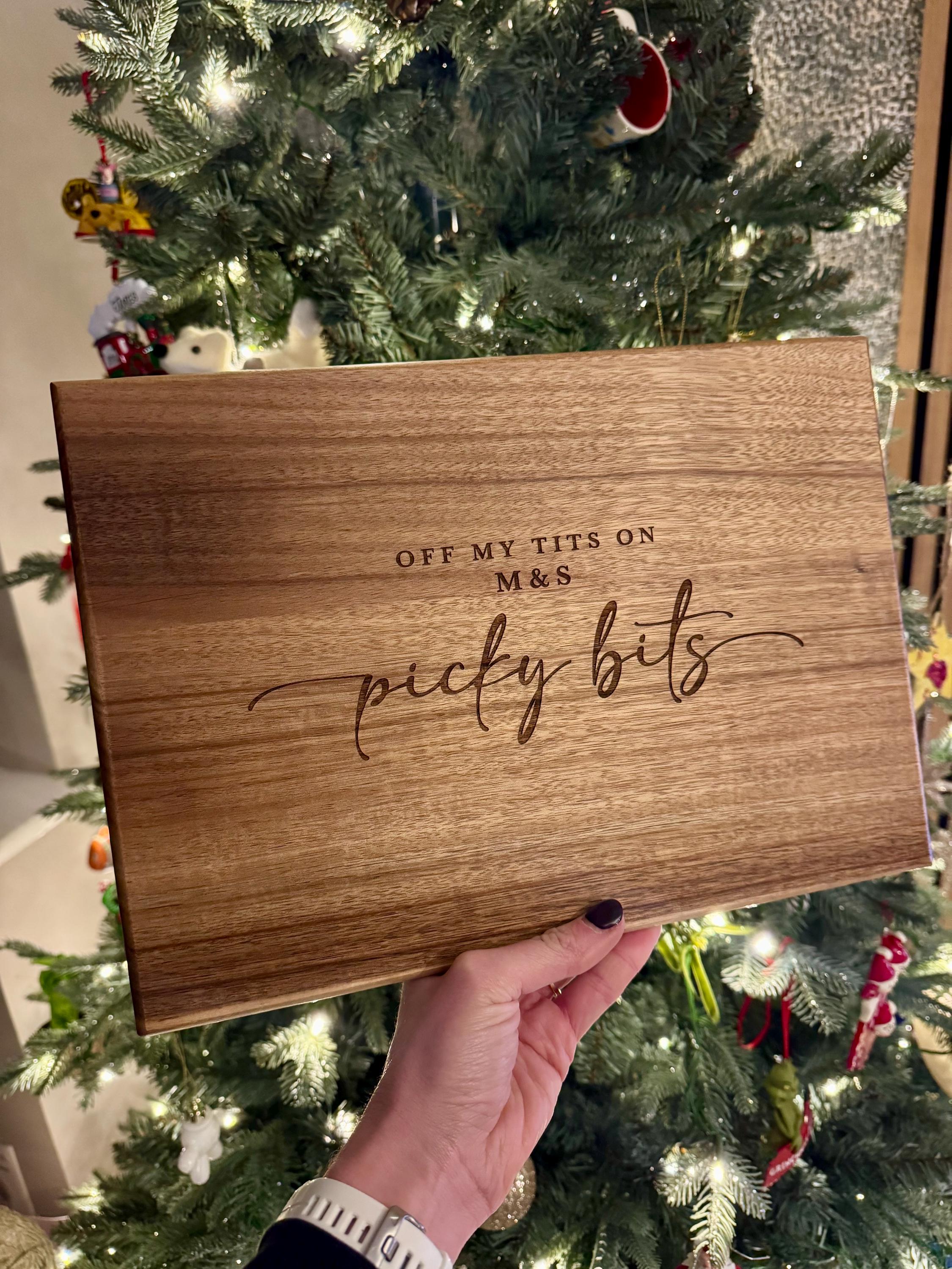M&S Off My Tits On Picky Bits Charcuterie Board | Chopping Board | Serving | Engraved Wood