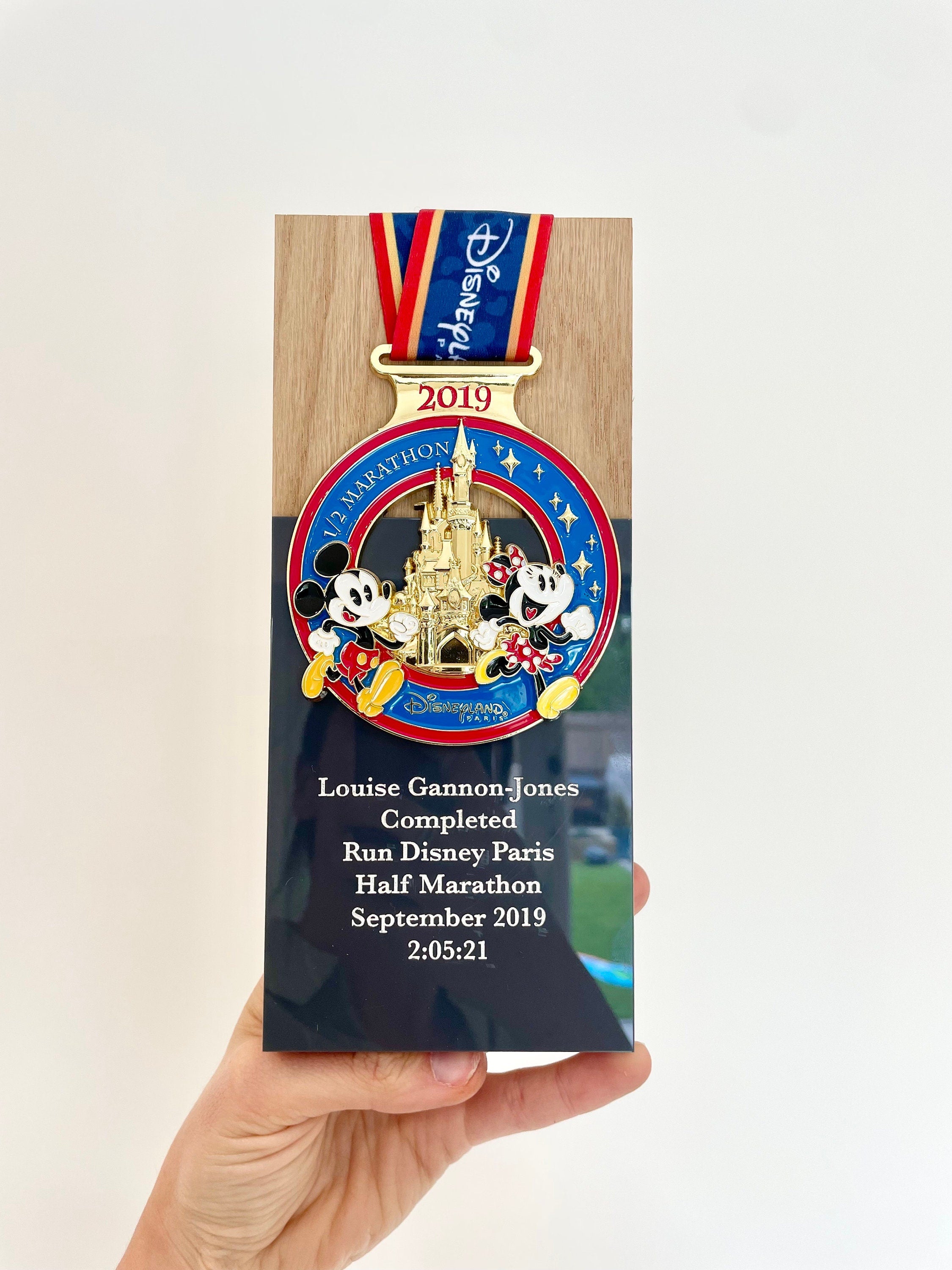 Personalised Oak Medal Display, Engraved Trophy Holder